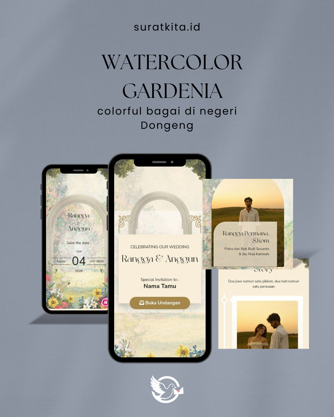 Watercolor Gardenia